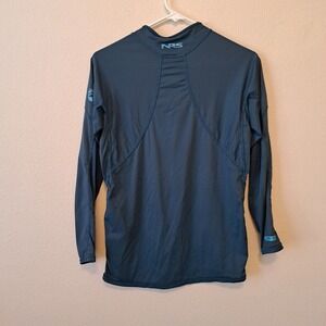 NRS Mens Long Sleeve Rash Guard UPF 50+ Sun Protection Blue Small Water Sports